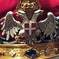 Coat of arms of Serbia on the crown