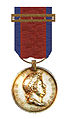 The medal with ribbon