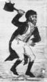 "Infuriated Despondency," 1805; satirical portrait of Edmund M. Blunt wielding footed skillet (Worcester Art Museum)