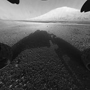 Aeolis Mons and Aeolis Palus in Gale Crater as viewed by the Curiosity rover on August 6, 2012