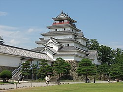 Tsuruga Castle, located in Aizuwakamatsu