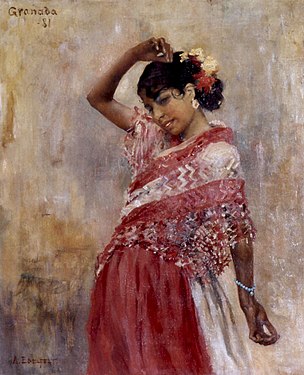 Gitana dancing by Albert Edelfelt, 1881