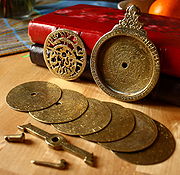 Disassembled 18th-century astrolabe