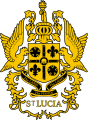 Arms of Saint Lucia from 1967 to 1979.