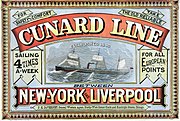 Cunard Line est. 1840, poster 1875
