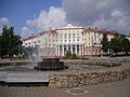 Polotsk main square with Hotel Dzvina