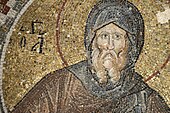Mosaic of Saint Antony, the desert Father in Pammakaristos Church in Istanbul