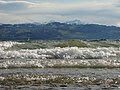 Föhnwind über dem Bodensee bei Nonnenhorn – Blick auf den Säntis
