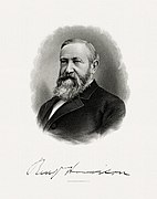 HARRISON, Benjamin-President (BEP engraved portrait)