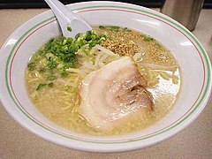 Hakata ramen with tonkotsu soup