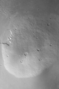 Hecates Tholus, as seen by Mars Global Surveyor