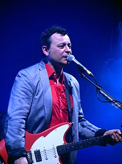 Bradfield performing with Manic Street Preachers in 2014