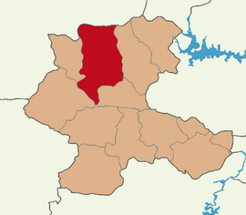 Map showing Hekimhan District in Malatya Province