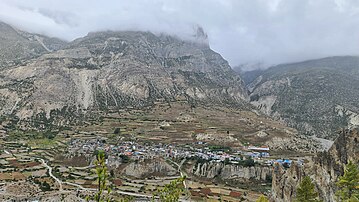 Manang Town, pictured from Chongkor view point