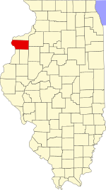 Mercer County's location in Illinois