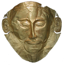 Sogenannte Goldmaske des Agamemnon aus Mykene (16. Jh. v. Chr.)