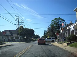 Allentown Road at Milford Square Pike in Milford Square