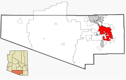Location within Pima County