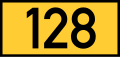 Shield for former Reichsstraße 128 in former East Prussia, abbreviated as R 128