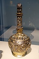 Rosewater bottle, Buyid art, early 12th century, Iran. Freer Gallery of Art.[168]