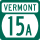 Vermont Route 15A marker