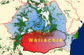 The region of Wallachia within contemporary Romania