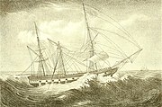 Storm encountered in the Ceres, Capt. Crow, on the passage from Dominica to Liverpool, 1804