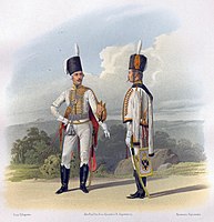 Chief Officer and Private in full dress (1799)