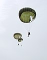 Training parachute jump in Mali.