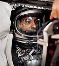 Alan Shepard in Freedom 7 spacecraft before launch