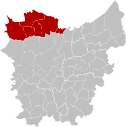 Location of the arrondissement in East Flanders