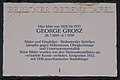 Berlin-Wilmersdorf, Berliner Gedenktafel für George Grosz