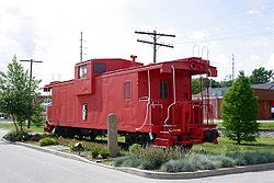 The Illinois Central Railroad Downtown Caboose