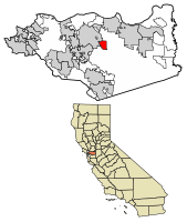 Location of Clayton in Contra Costa County, California.