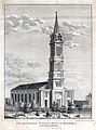 St. Peter the Apostle Church, built in 1847 and designed by Napoleon Le Brun, and located at the southeast corner of 5th Street and Girard Avenue