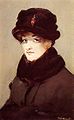 Édouard Manet: Frau mit Pelz, um 1882, Privatsammlung