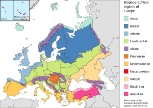 Biogeography regions of Europe