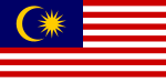 Flagge Malaysias, 1963 bis 1965 gültig für Singapur.