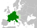 Carolingian Empire (800-888 AD) in 814 AD.