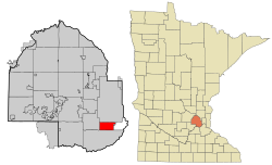 Location of Richfield within Hennepin County, Minnesota