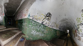 Inside the Hill 60 Bunker, Port Kembla, New South Wales, Australia. One of many bunkers south of Sydney