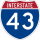 Alternate Interstate 43 marker