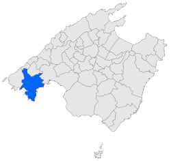 Calvià shown within Majorca