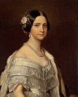Princess Maria Amélia of Brazil with a rose in her hair (1849)