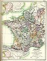 Kirchliche Einteilung Frankreichs im 10. Jh., auch Gebiete, die damals zum Heiligen und Römischen Reich gehörten