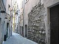 Sole remains of Carolingian walls in Tommaso Reggio street, close to the cathedral