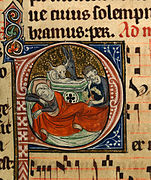 Depicted in an early English Missal c. 1310–1320