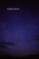 The constellation Ophiuchus as it can be seen by naked eye[38]