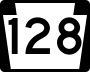 Pennsylvania Route 128 marker
