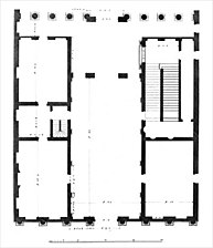 Floor plan (drawing by Ottavio Bertotti Scamozzi, 1776)